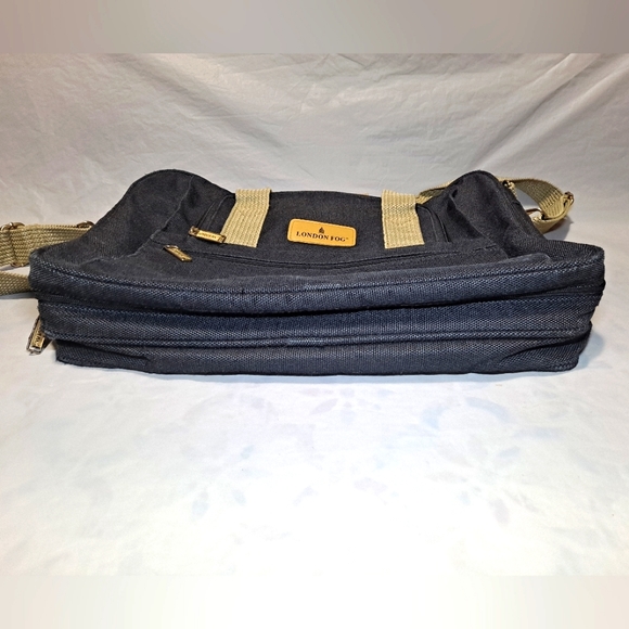 London Fog Ryka Briefcase/Laptop/Travel Bag 16x12 Expandable Blk. 11-Compartment - Picture 8 of 12